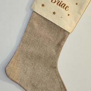 Botte de Noël personnalisée -Prénom doré